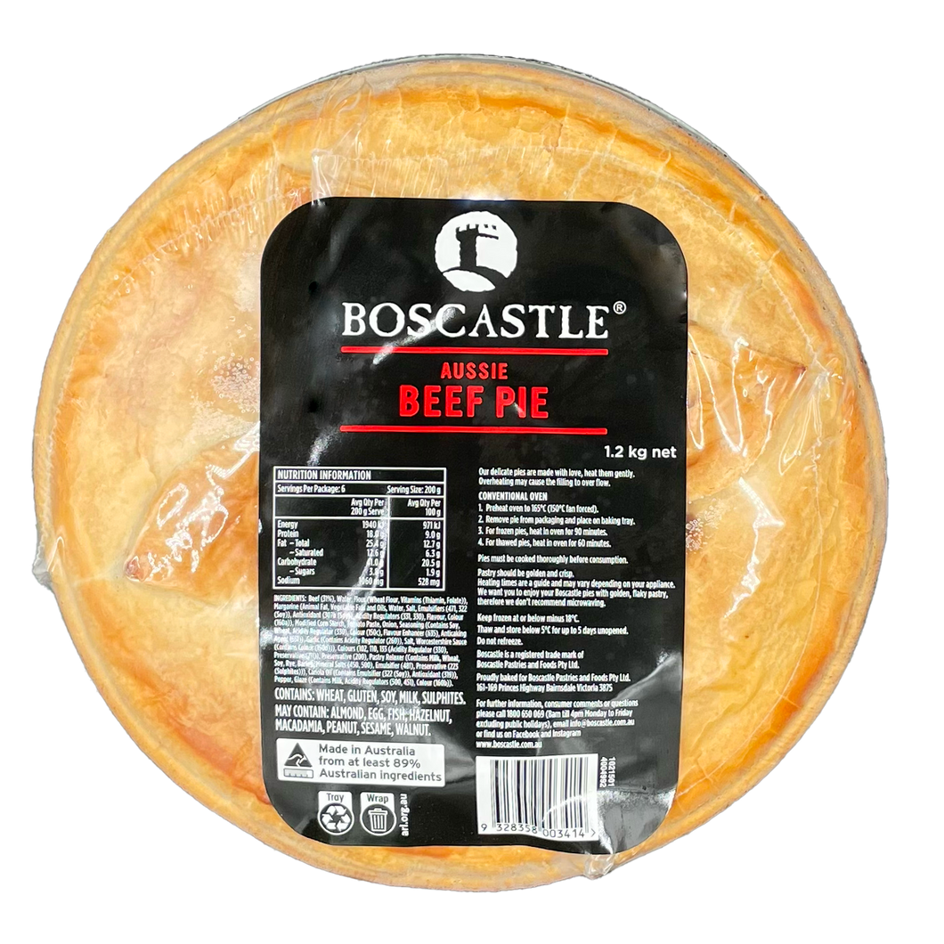 Boscastle Aussie Beef Family Pie