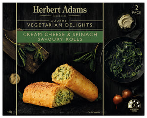 Herbert Adams Cream Cheese & Spinach Savoury Rolls 220g 2pk