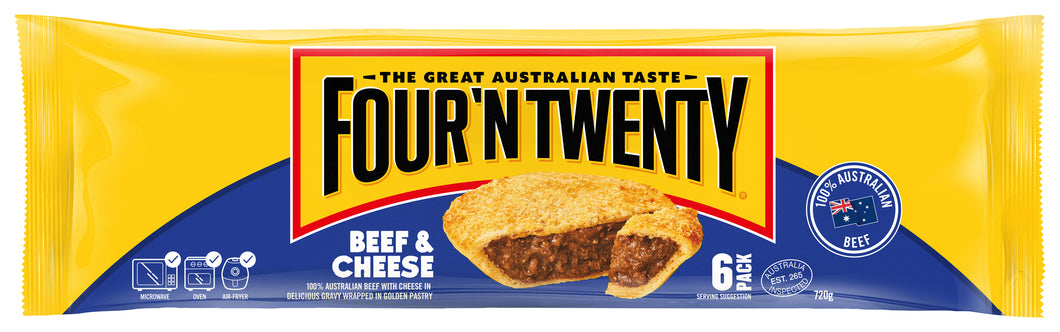 Four 'N Twenty Beef Pie with Cheese Flavour 6pk