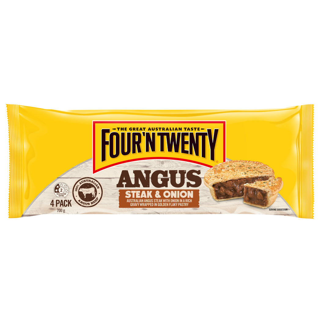 Four'n Twenty Angus Steak & Onion 4pk