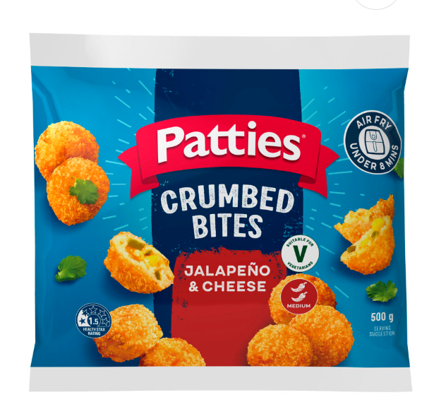 Patties Jalapeno & Cheese Bites 500g