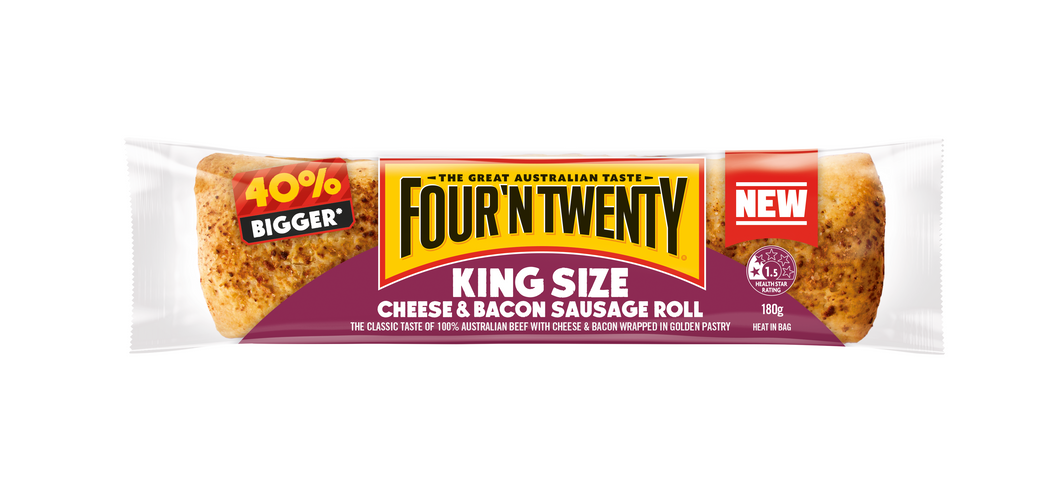 Four N Twenty King Size Cheese & Bacon Sausage Roll